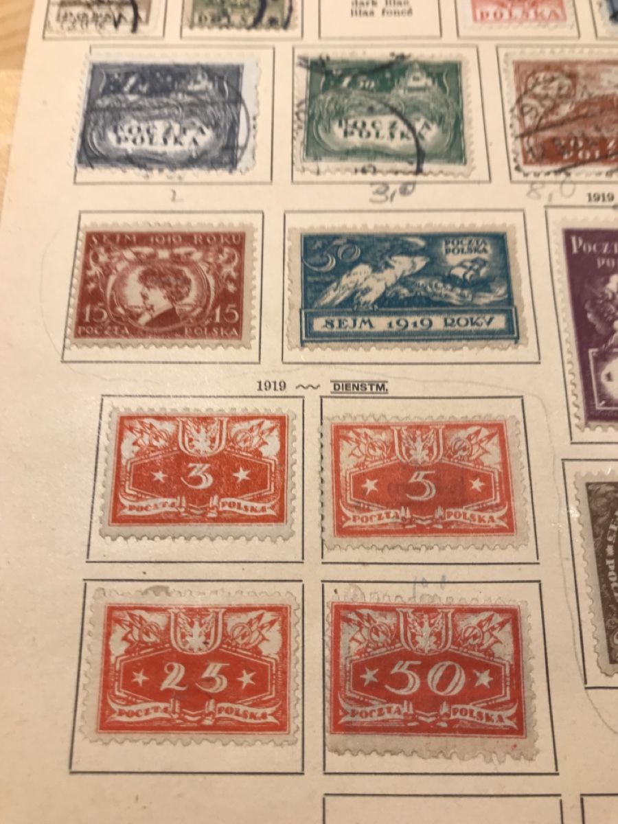 Alle Briefmarken: Polen - 32 Briefmarken 1919/1920 – Gebraucht aus Schaffhausen von  4