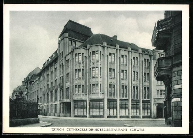 Cartoline postali: Zürich, City-Excelsior-Hotel-Restaurant – Usato da Berlin venduto da bartko-reher