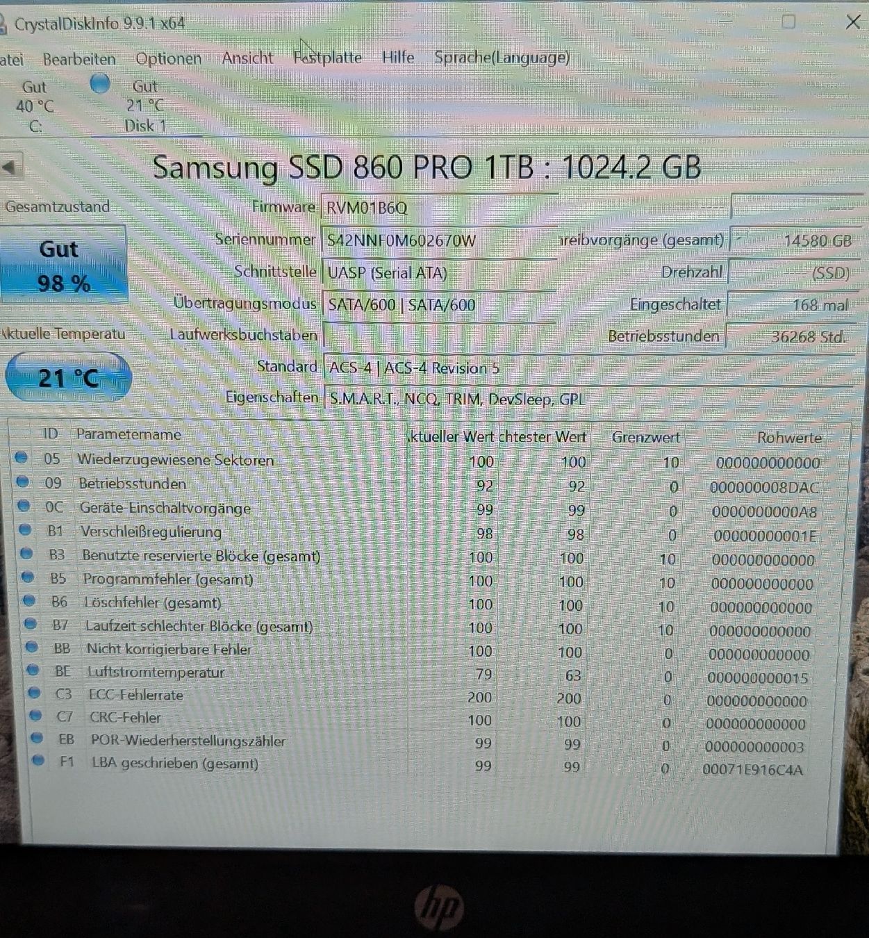 Samsung Dischi rigidi: 2.5" SSD Samsung 860 Pro 1TB – Usato da Aadorf venduto da Thepacman 2