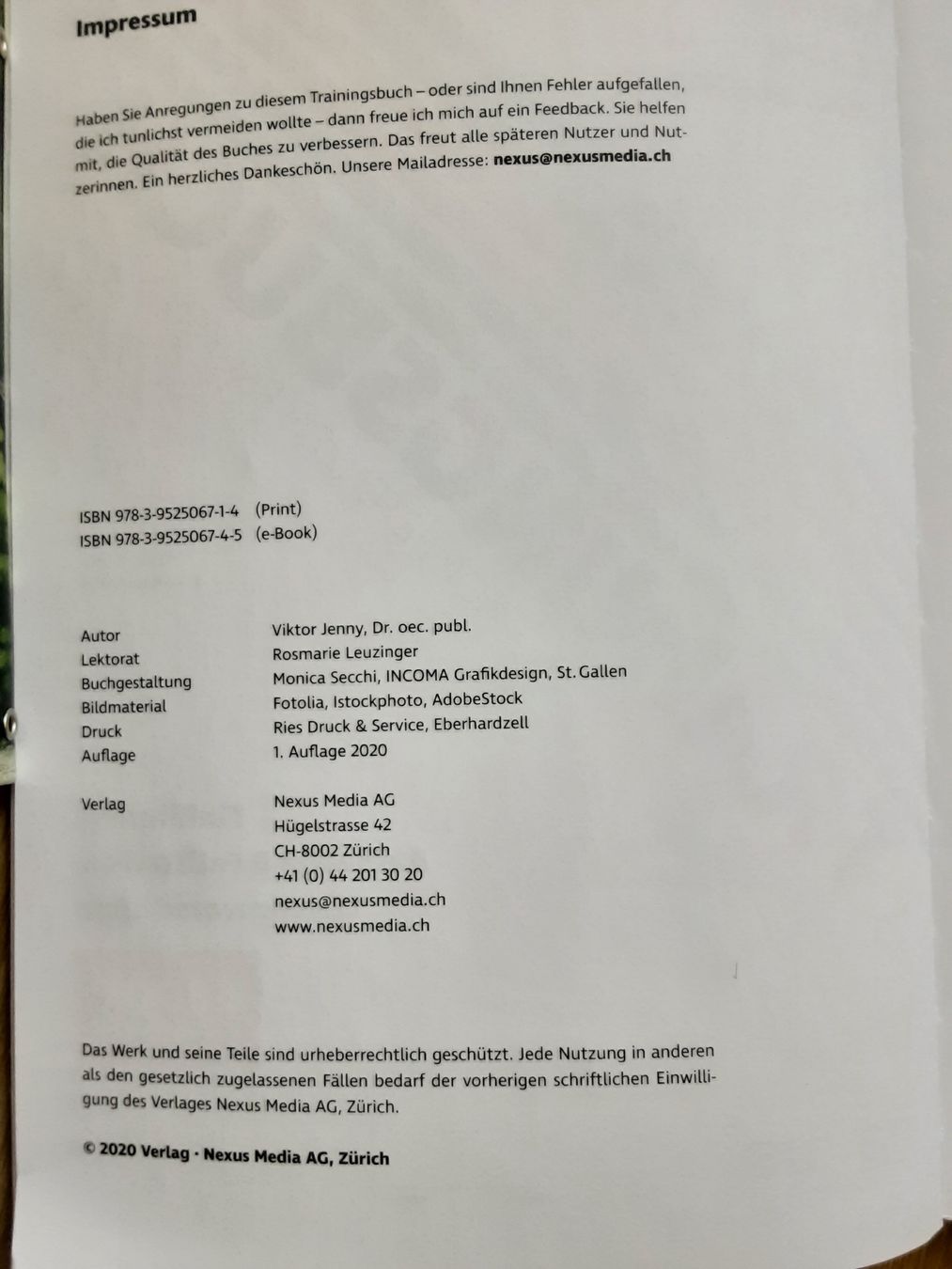 Bücher: Trainingsbuch Supply Chain Management, Viktor Jenny, 2020 – Gebraucht aus Altdorf UR von Brandli 2