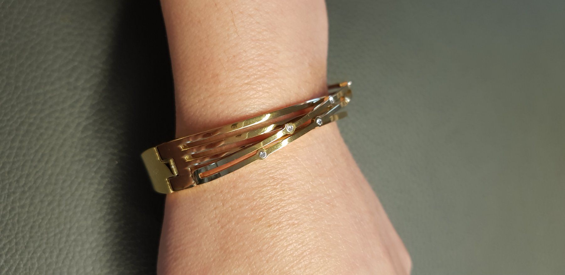 Armbänder & -reifen: Edelstahl Armreif gold – Gebraucht aus Eichberg von Land-Ei 5