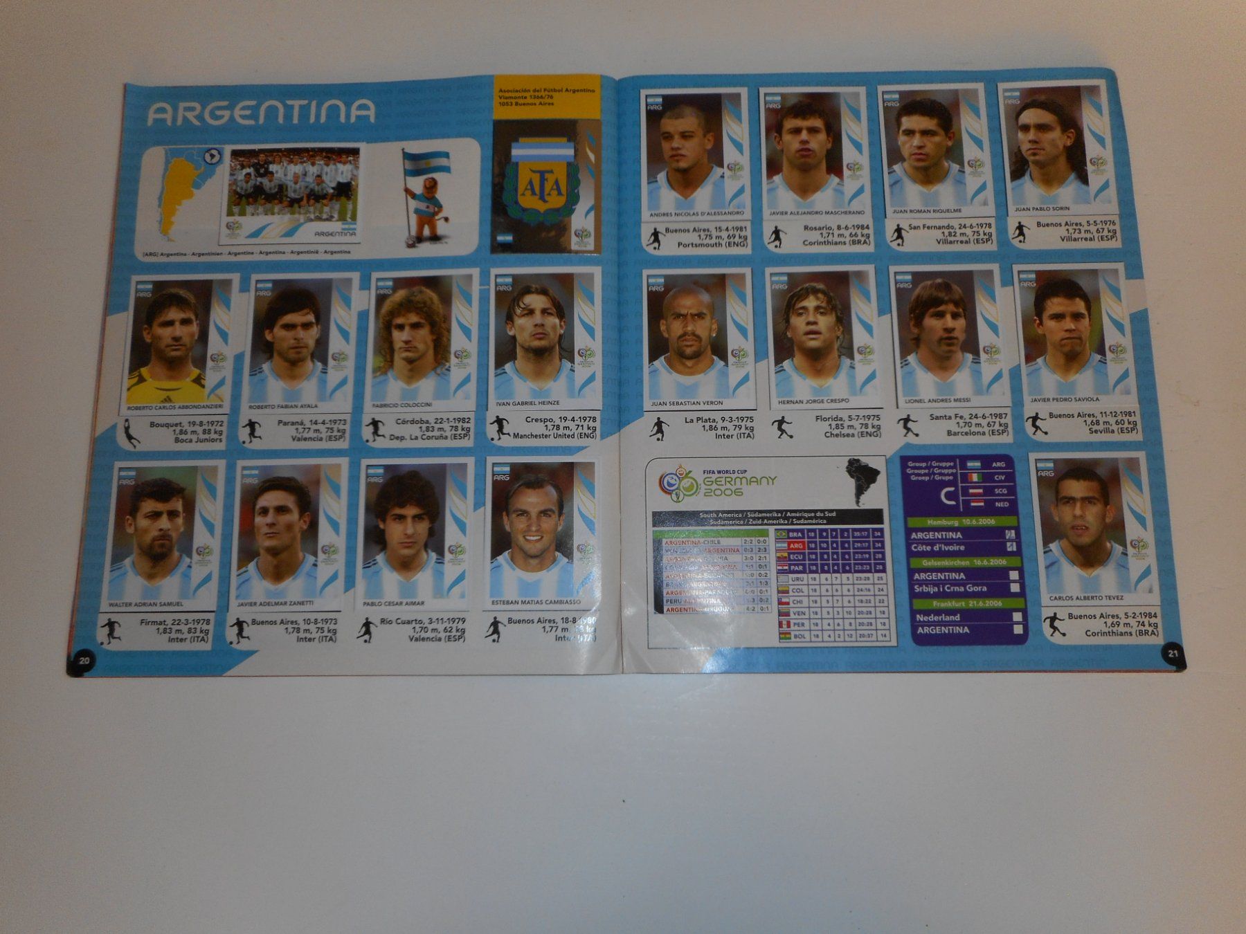 Panini Alben: Panini WM Album Germany 2006 komplett NR. 2 mit Messi – Gebraucht aus Cham von Paniniworld 4