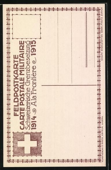 Foto, Lettere & Cartoline: Carl Moos: Schweizerische Grenzbesetzung – Usato da Berlin venduto da bartko-reher 1