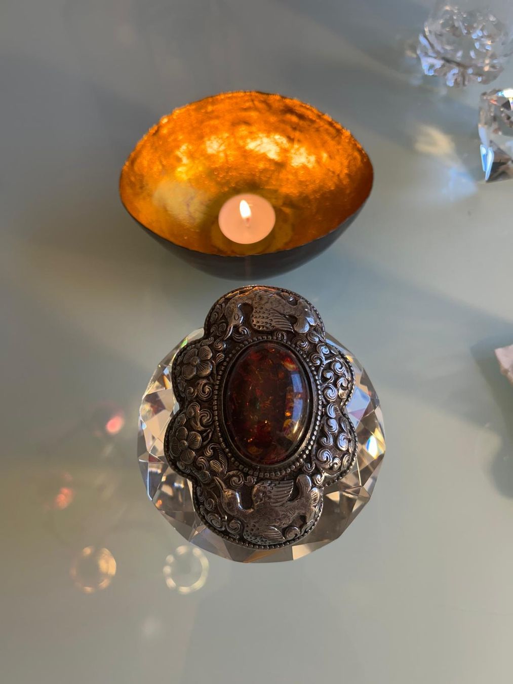 Fibbie per cinture: Gürtelschnalle original Tibet Silber mit Bernstein – Usato da Jona venduto da HappyHappyHappyHappy 4