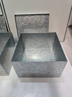 Metallboxen verzinkt quadratisch, Set 2 Stück Aufbewahrung