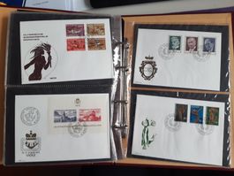 FL 60 Ersttagsbriefe inkl. Zeigetaschen und Album 1963-1972