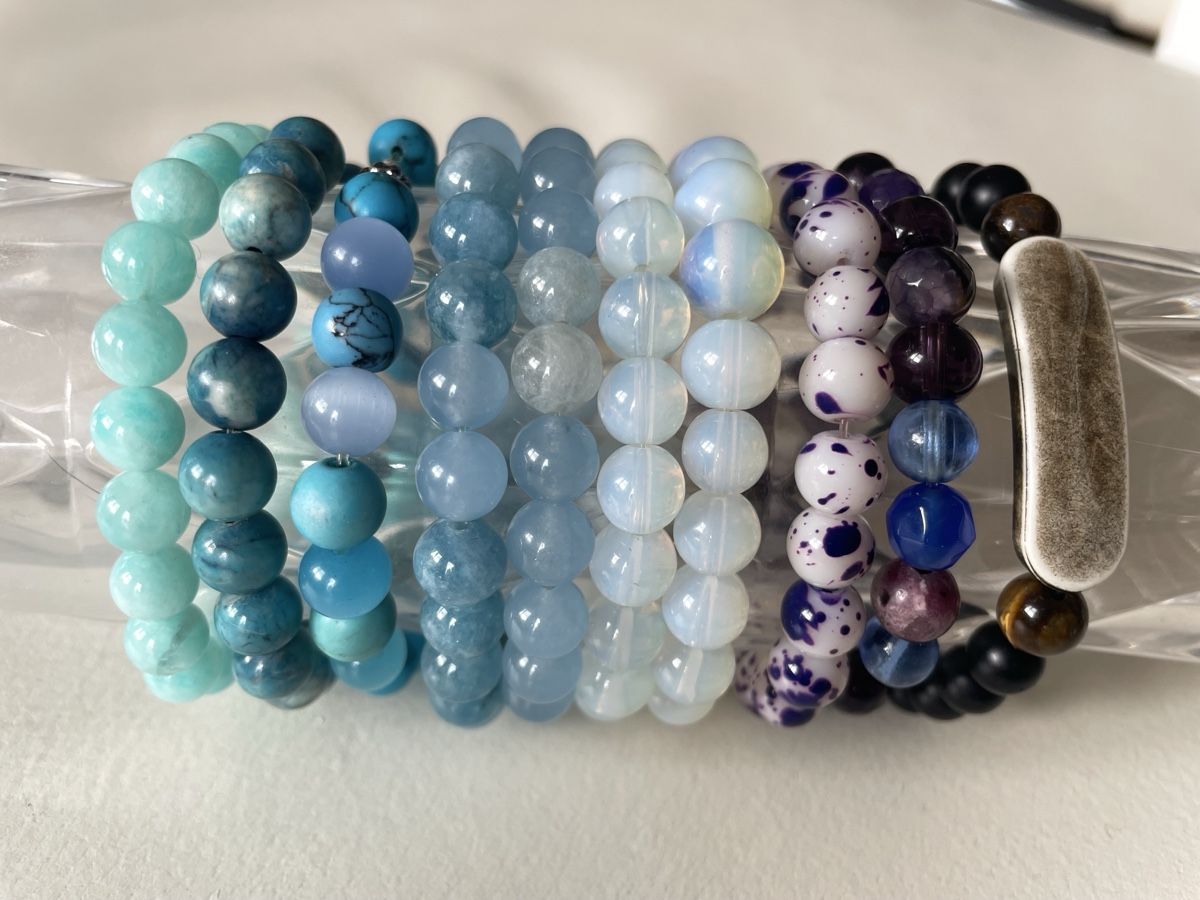 Bracciali & Braccialetti: 6-er Set Edelstein Armbänder, neuwertig – Nuovo (secondo la descrizione) da Urdorf venduto da Anassor
