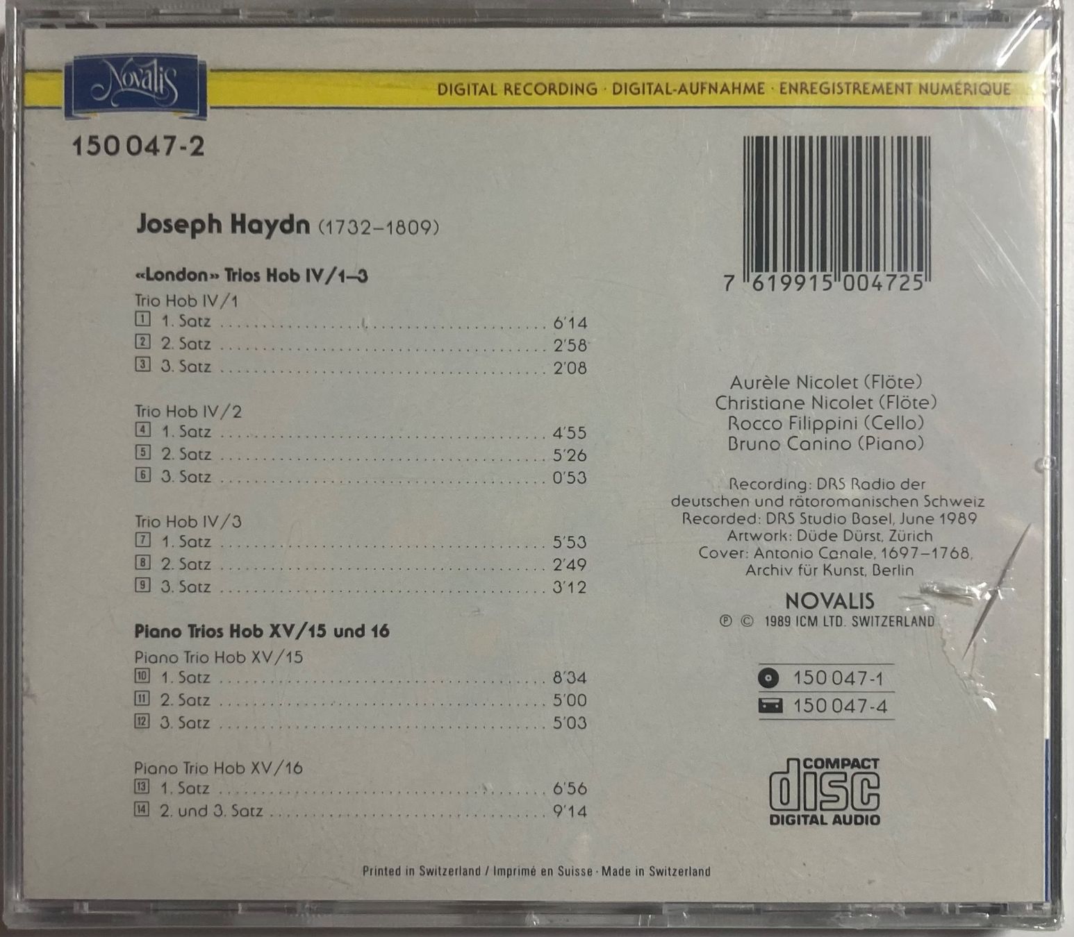 CD: HAYDN... - "LONDON" TRIOS 1-3..... – Nuovo e nell'imballaggio originale da Poliez-Pittet venduto da Newtown-Records 1