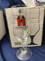 6x Feldschlösschen Stangengläser 3dl Rastal (Neu/OVP)