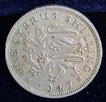 ZYPERN ONE CYPRUS SHILLING 1947 *RAR*