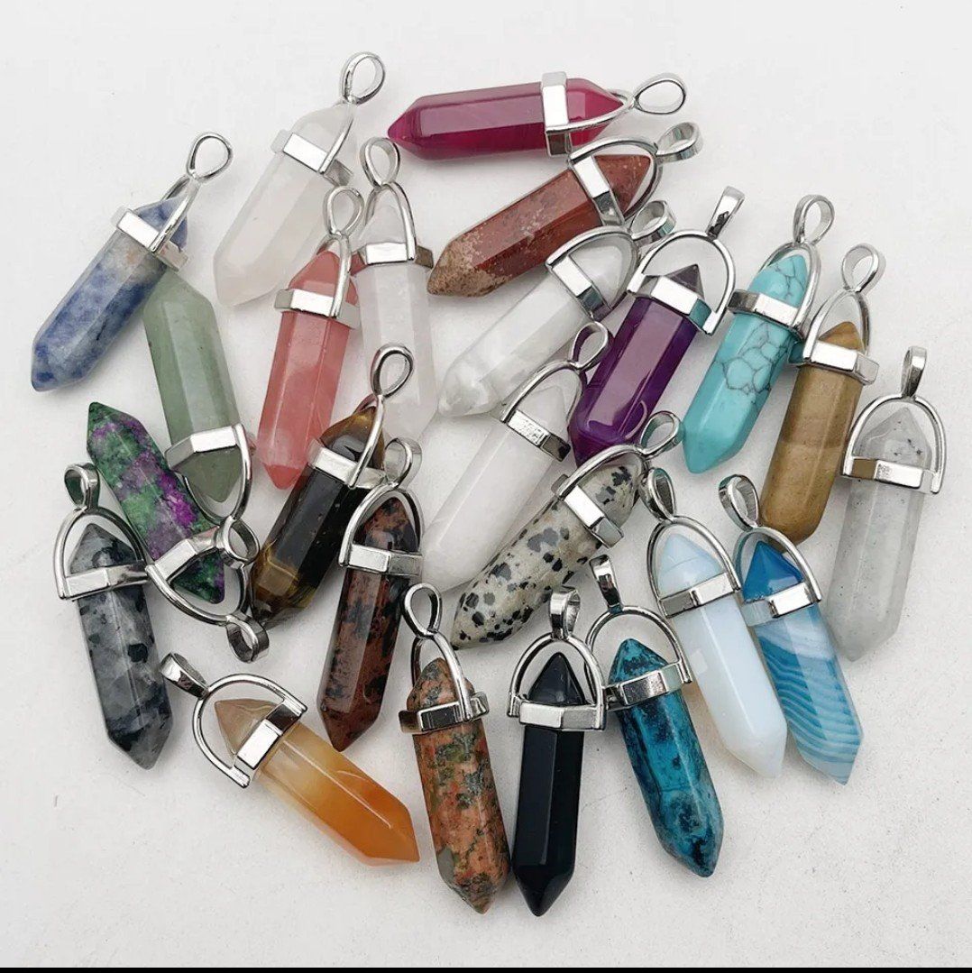 Ciondoli: Lot pendentifs .points crystal20 pieces . Melanger – Nuovo e nell'imballaggio originale da Vernier venduto da 19pigments