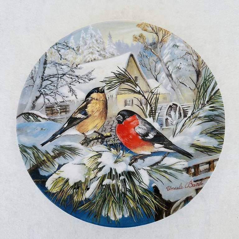 Teller: 4 assiettes décoratives Birds in Winter  – Gebraucht aus Collombey von qua_lb8f 2