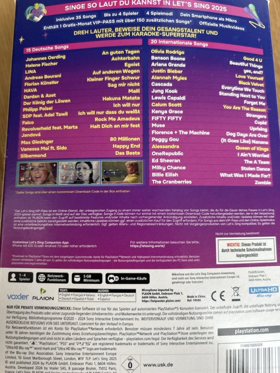 Spiele: Let's Sing PS5 mit zwei Mikrofonen – Neu (gemäss Beschreibung) aus Eigenthal von dog111 2