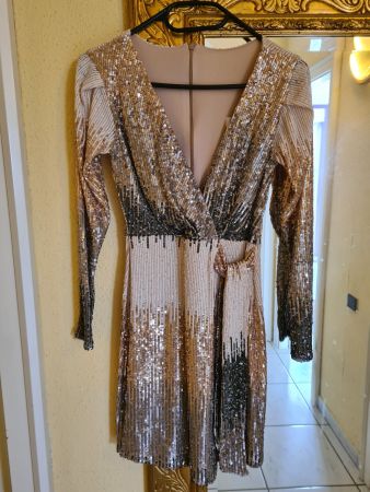 Sistaglam Abendkleid/Cocktailkleid mit Pailettes