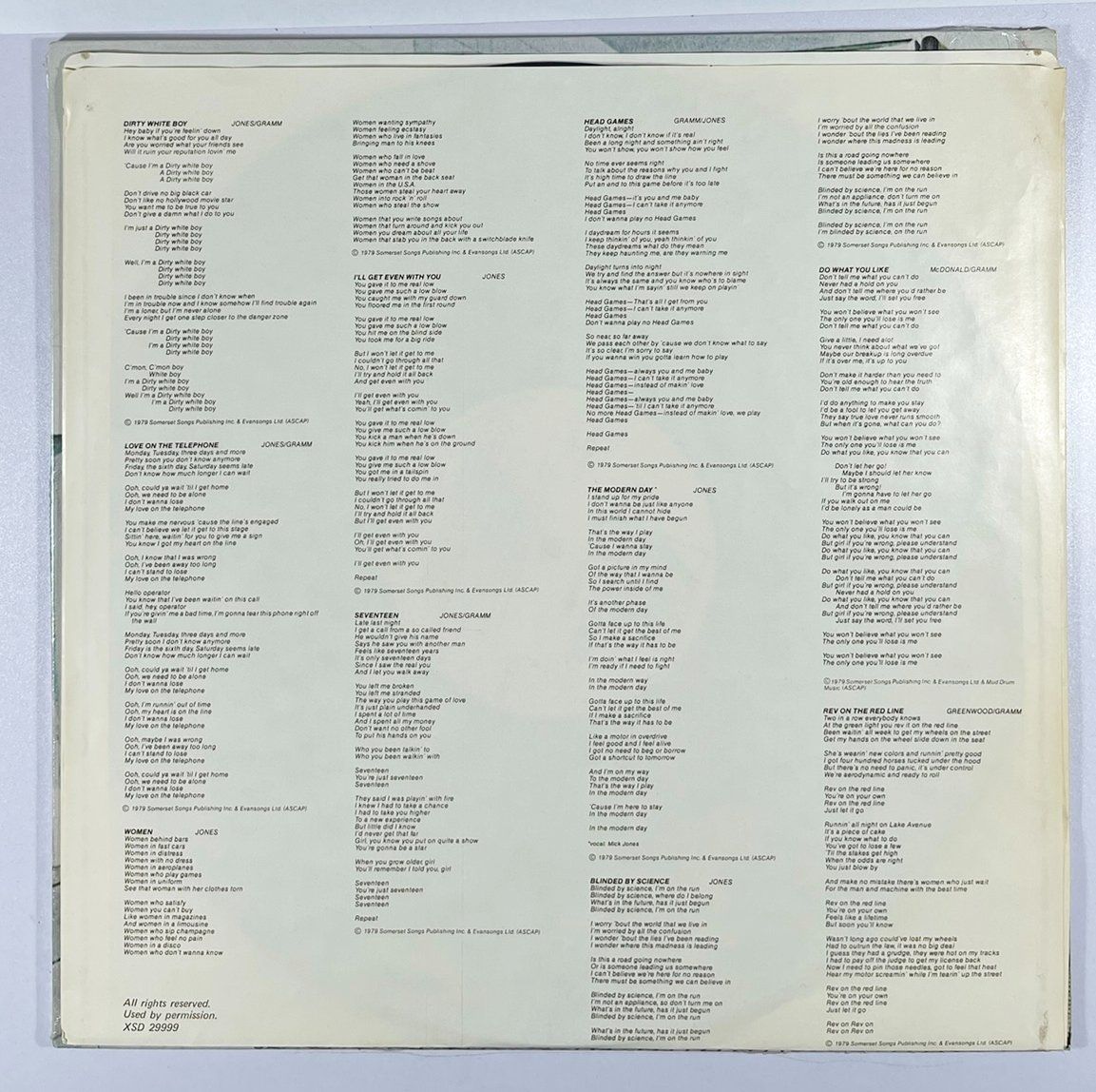 Vinyles: LP: FOREIGNER - Head Games (1979) – Neuf (Voir description) à Frenkendorf par Yard-Sale-2000 5