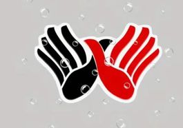Sticker Albanien Hände Doppeladler