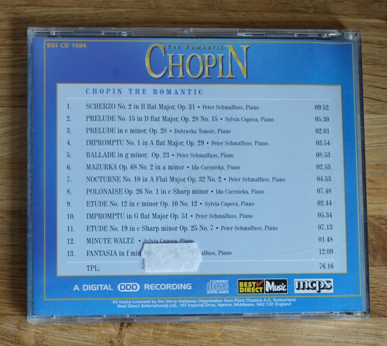 CDs: The Romantic - Chopin - F31 – Gebraucht aus Sessa von fraenklishop 1