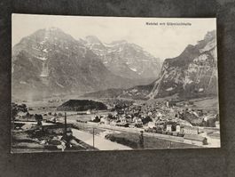Alte PK / Netstal GL mit Bahnhof - Ausgabe ca. 1915