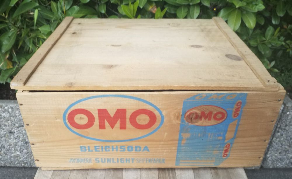 OMO - SUNLIGHT Original-Holzkiste MIT seinem Deckel | Kaufen auf Ricardo