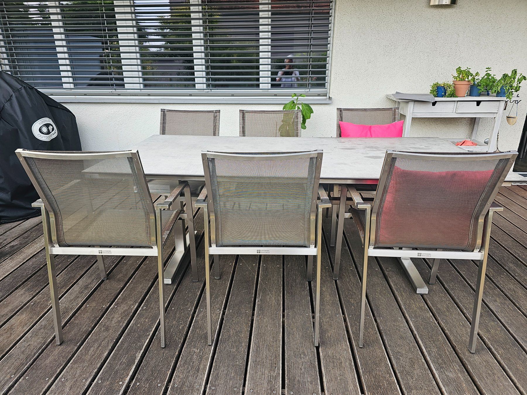Hunn Set di tavolo e panche: Hunn Gartentisch mit 6 Stühlen – Usato da Brütten venduto da bru_vm8d 2