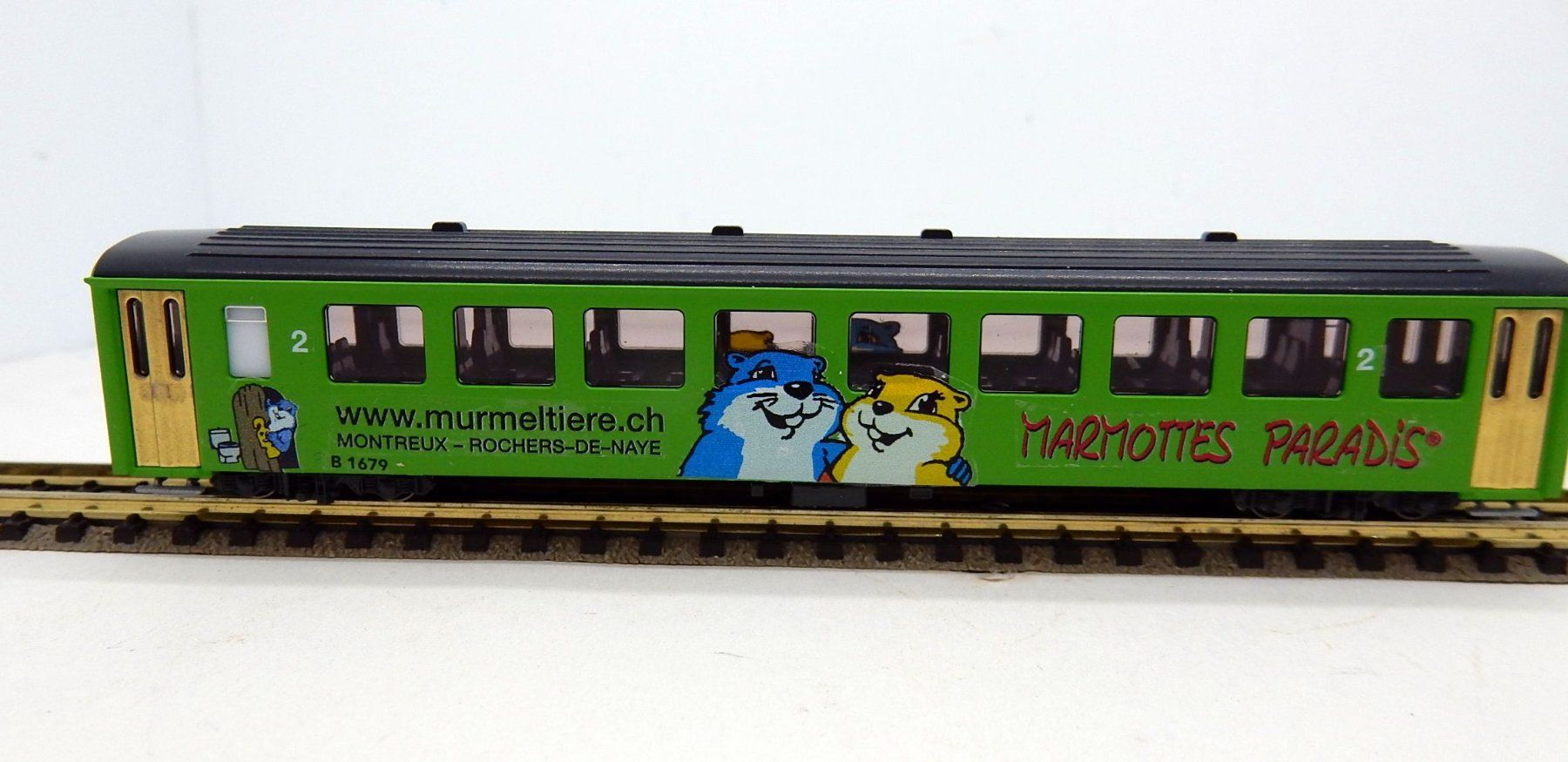 Kato Modellini di ferrovie: N - MOB  "Marmottes Paradis" Voiture EW 2CL - B1679 – Nuovo (secondo la descrizione) da Locarno venduto da Gudrun2 1