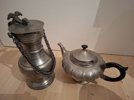 Zinnkrug & Teekanne