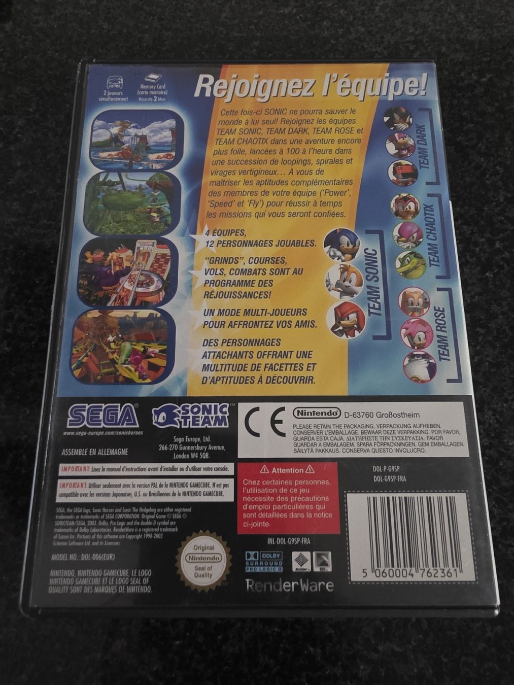 Jeux: Sonic Heroes Gamecube – D'occasion à Chavornay par Crash37 1
