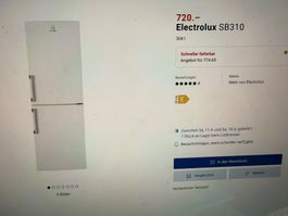 Neuer Kühlschrank Electrolux freistehend Orginalverpackt Top