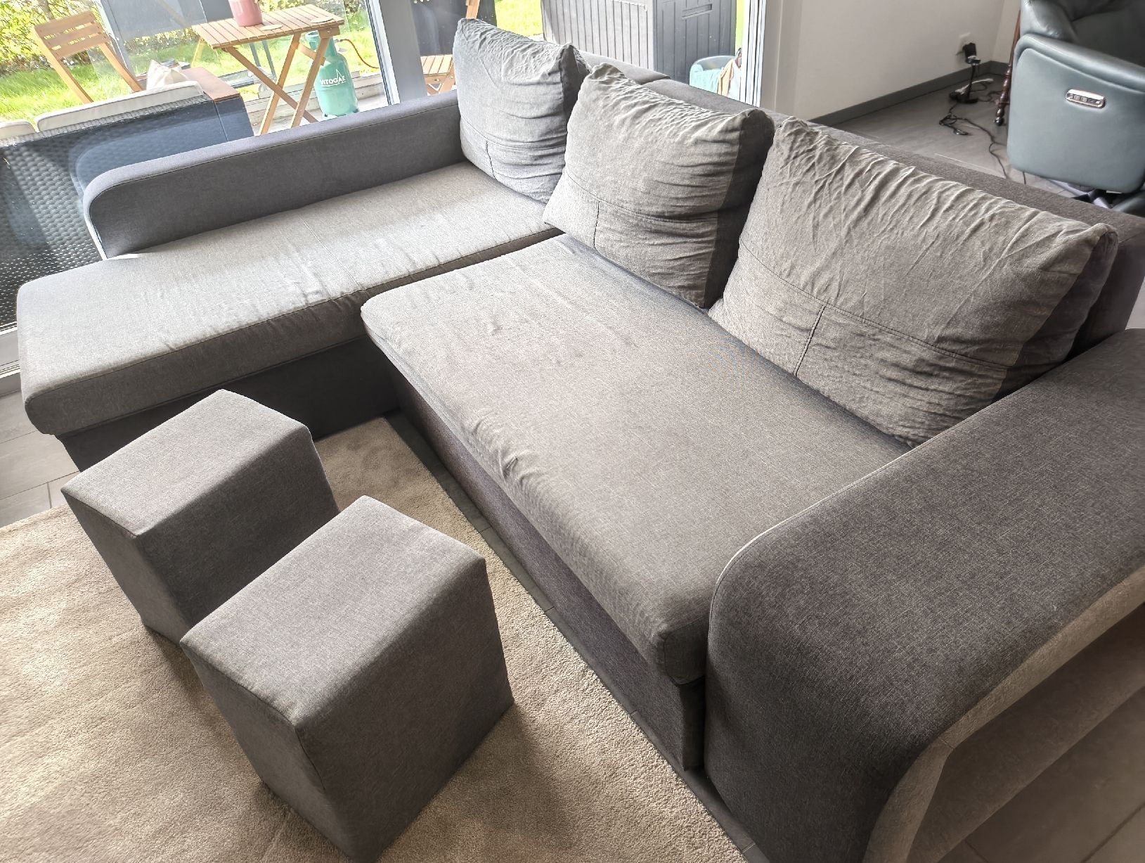 Divani: Ecksofa grau (Bettsofa) – Usato da Olten venduto da joe_9gbw 1