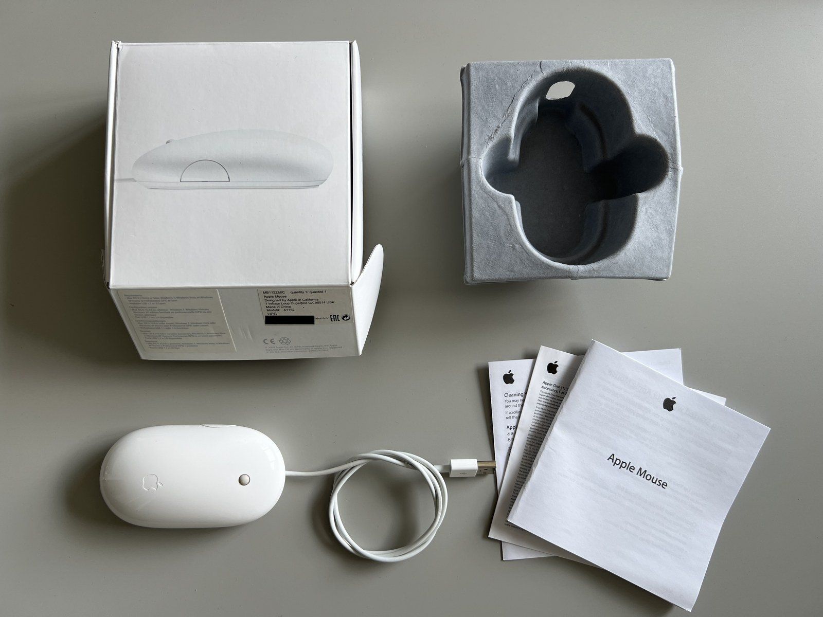 Apple Mouse: Apple Mighty Mouse A1152 USB weiss mit Originalbox – Usato da Zürich venduto da Kollege7 4