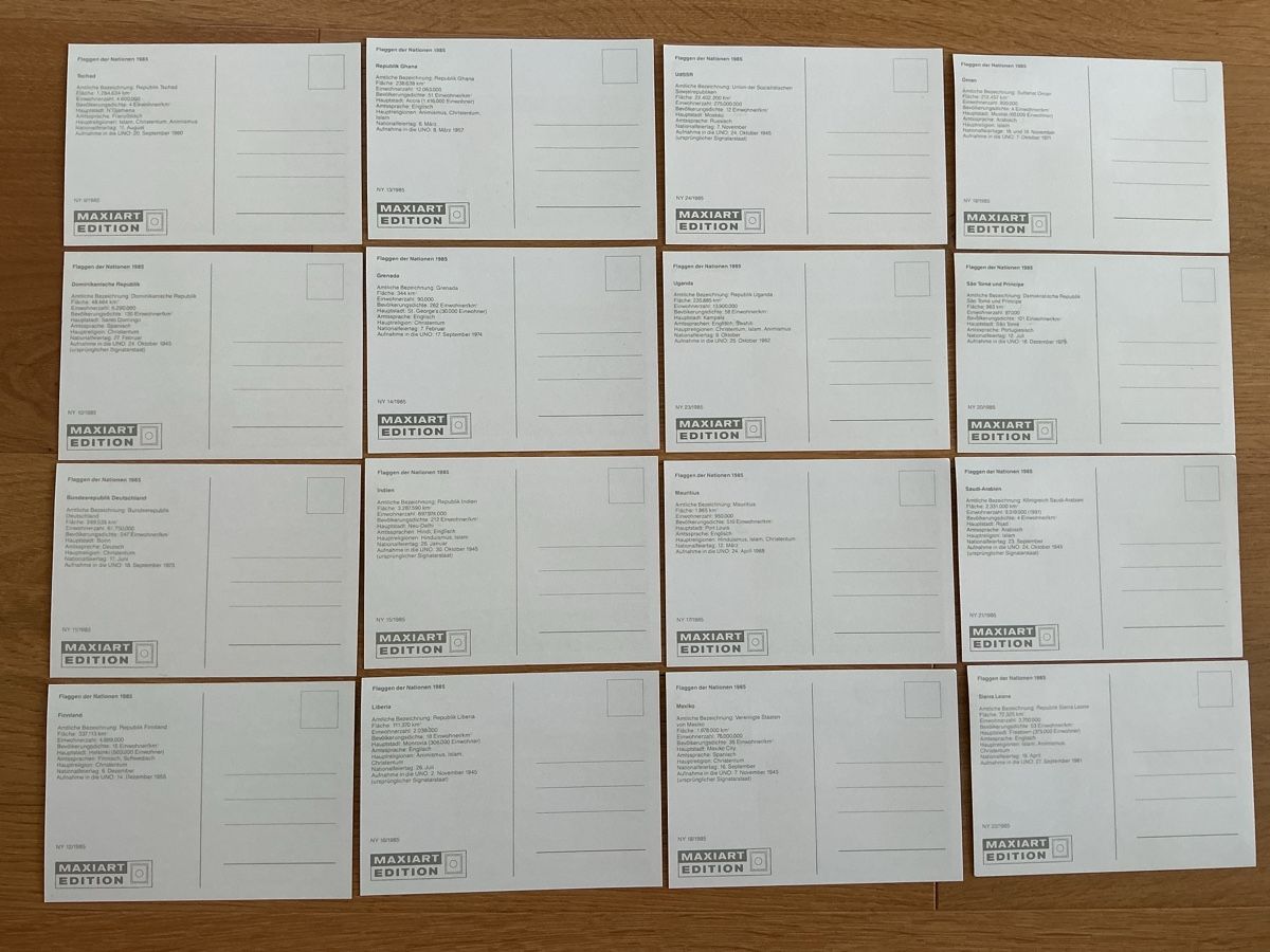 Cartoline: United Nations Flag Postcards 16 Stück – Usato da Glarus venduto da die_5yzq 1