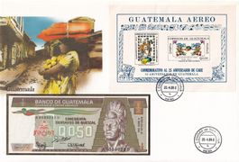 Grosser Banknotenbrief Guatemala 1988