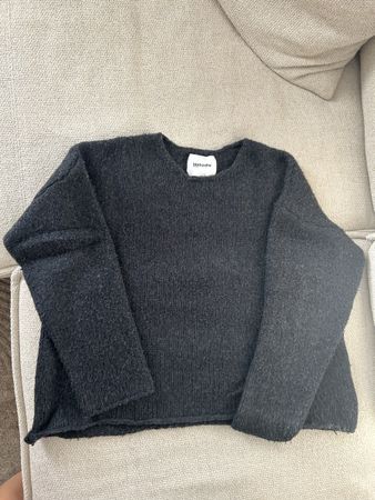 Black Palms Pullover aus Merinowolle, grau - Gr. S/M