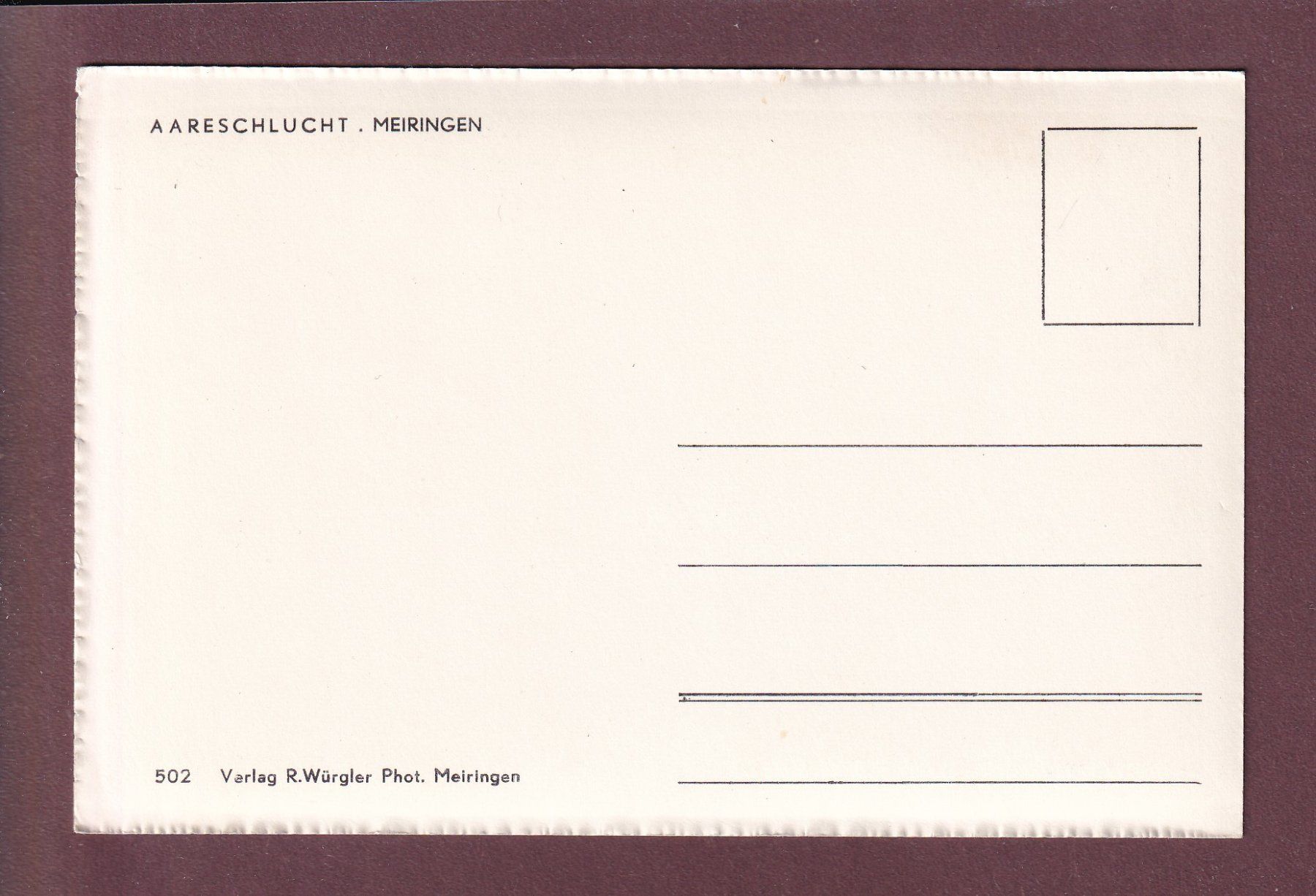 Cartoline postali: AARESCHLUCHT - Meiringen - Alphornbläser – Usato da Pully venduto da nicecards 1