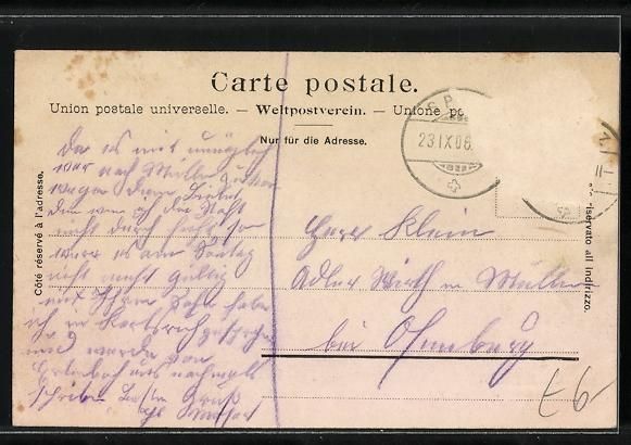 Cartoline postali: Spiez, Ortsansicht mit Springbrunnen und – Usato da Berlin venduto da bartko-reher 1