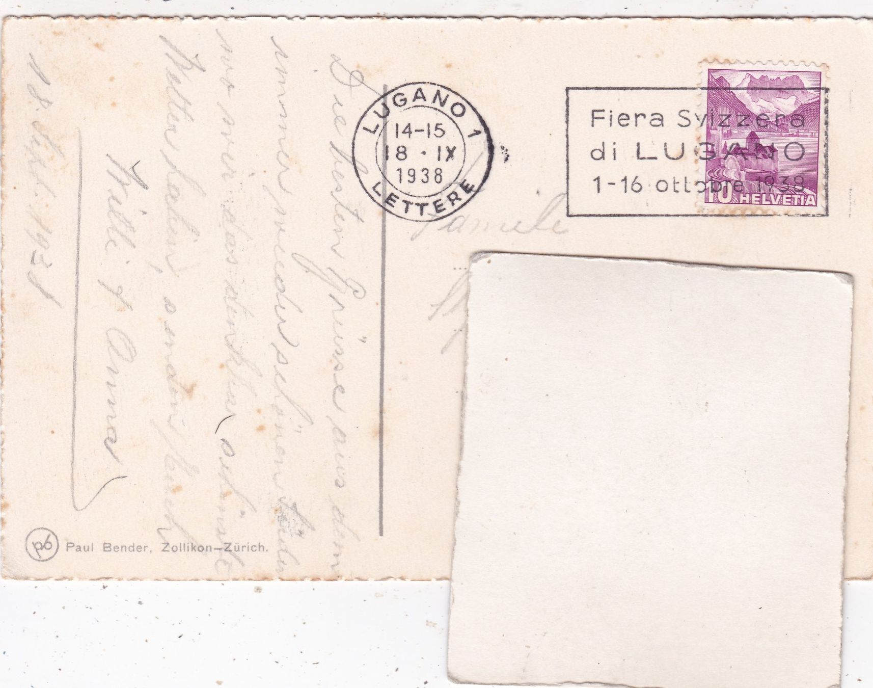 Cartes postales: Panorama di Lugano Paradiso 1938 – D'occasion à Herisau par Lisegrat2008 1