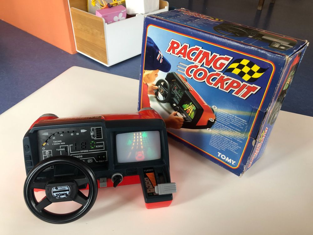 TOMY Racing Cockpit vintage années 80 – avec boîte