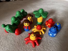 Lego Primo Konvolut Raupe, Palme & Figuren (selten)