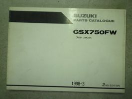 Ersatzteil -Katalog Suzuki GSX 750 FW  1998-3