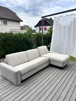 Bettsofa hellgrau Stoff, 2-Teilig