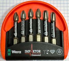 Bit-Satz WERA   Impaktor Diamond, mit 1/4" E 6.3