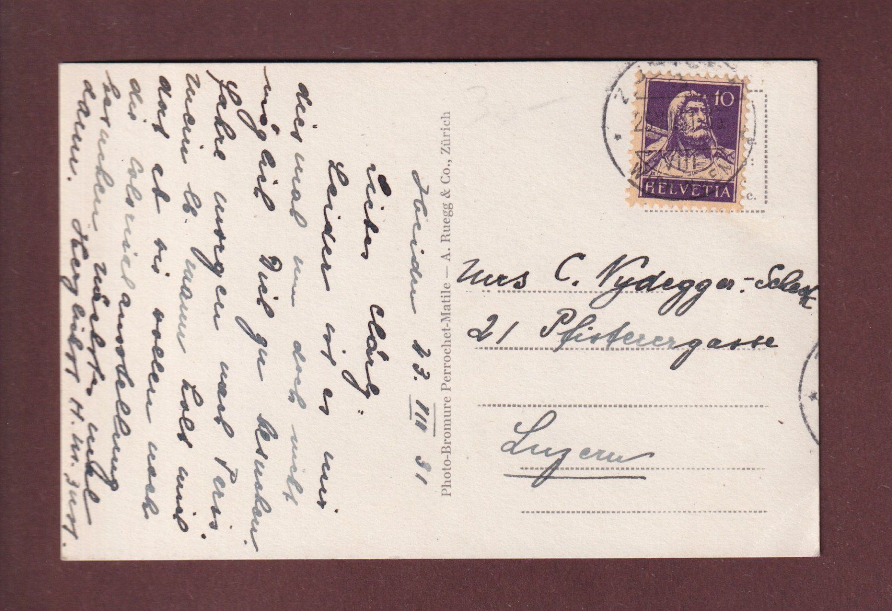 Cartoline postali: ST. GALLEN - Hechtplatz - Tram - 1931 – Usato da Pully venduto da nicecards 1
