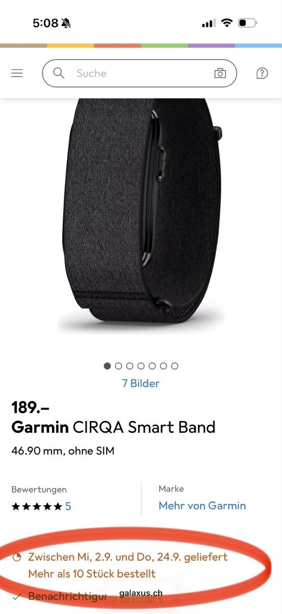 Garmin Smartwatch: Garmin CIRQA Smart Band NEU – Nuovo (secondo la descrizione) da Winkel venduto da Huissie 6