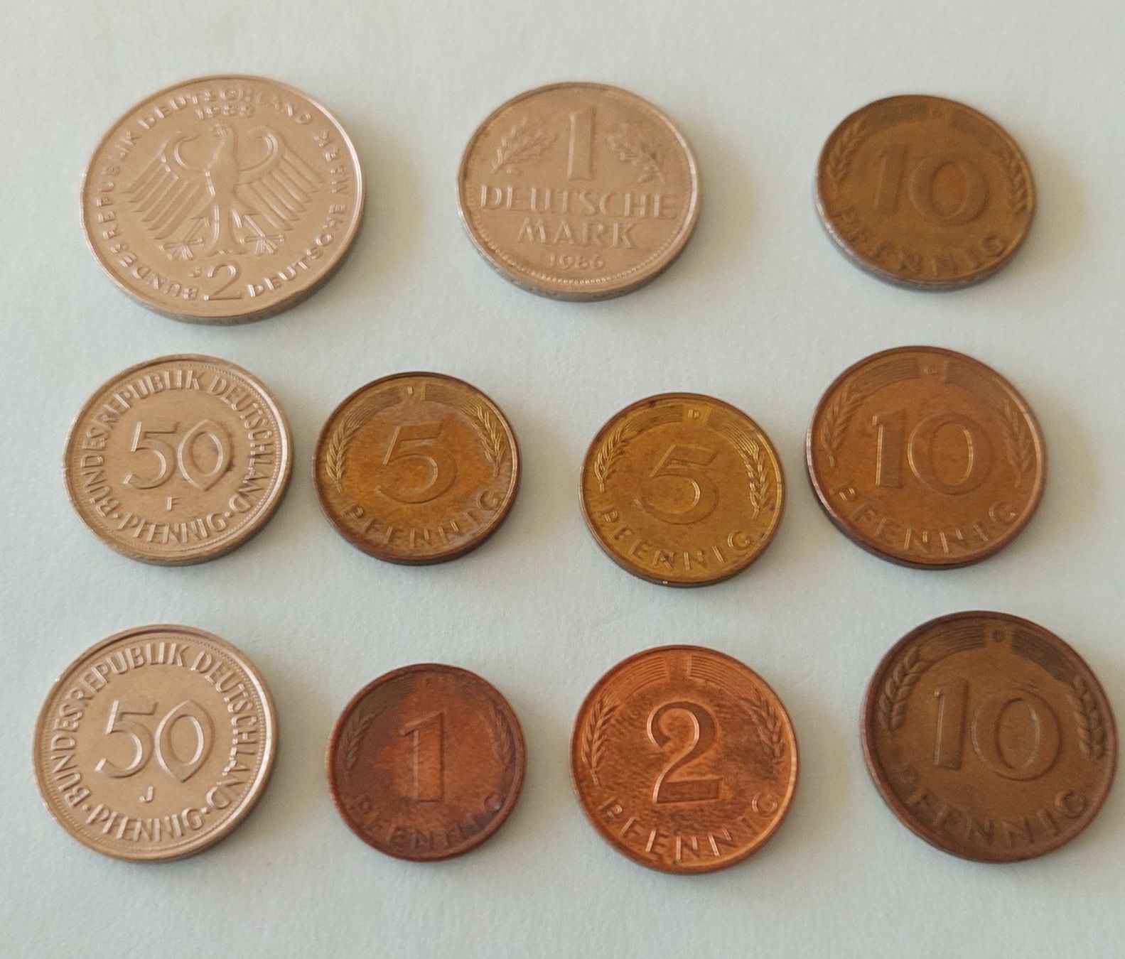 Tutti le monete: 11 pièces Allemagne marks – Usato da Lutry venduto da Rala73 1