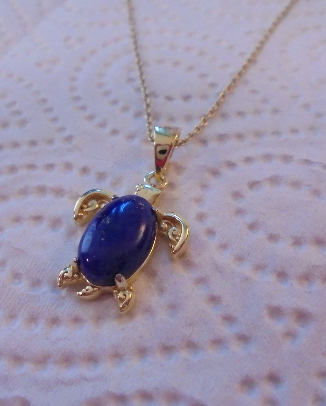 Ciondoli: Echtschmuck: Lapislazuli-Silberanhänger, vergoldet – Nuovo (secondo la descrizione) da Zuchwil venduto da maumauchi 3