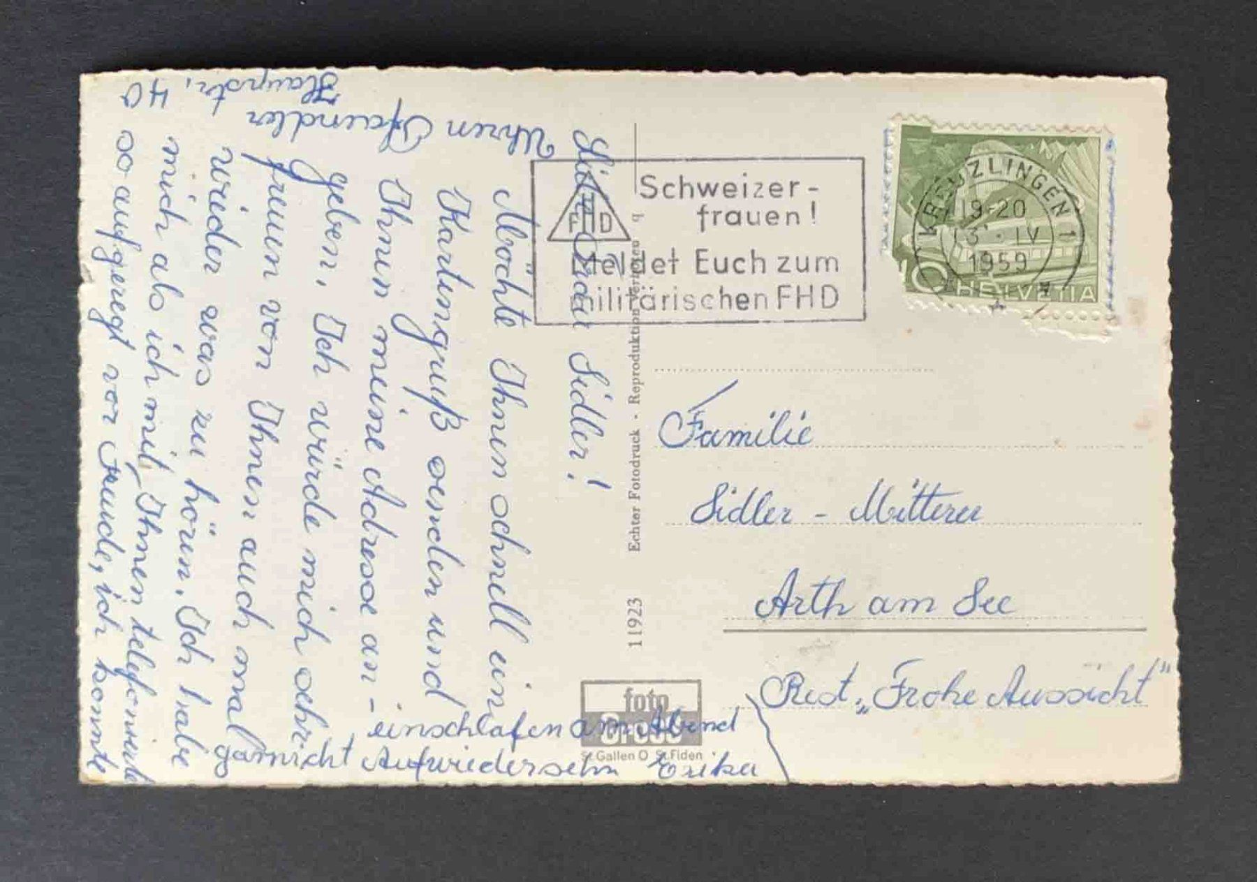 Cartoline postali: AK Kreuzlingen Thg Badanstalt – Usato da Goldau venduto da artelier1 1
