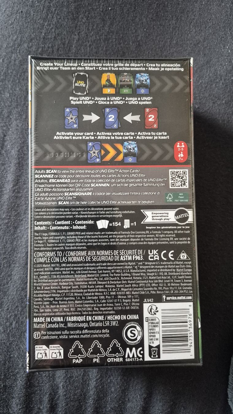 Mattel Giochi: Uno F1 edition – Nuovo e nell'imballaggio originale da Jona venduto da Rdiaz77 1