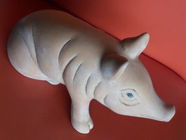 Ton Tier Ferkel Schweinchen Schwein Sau Terracotta 24 cm