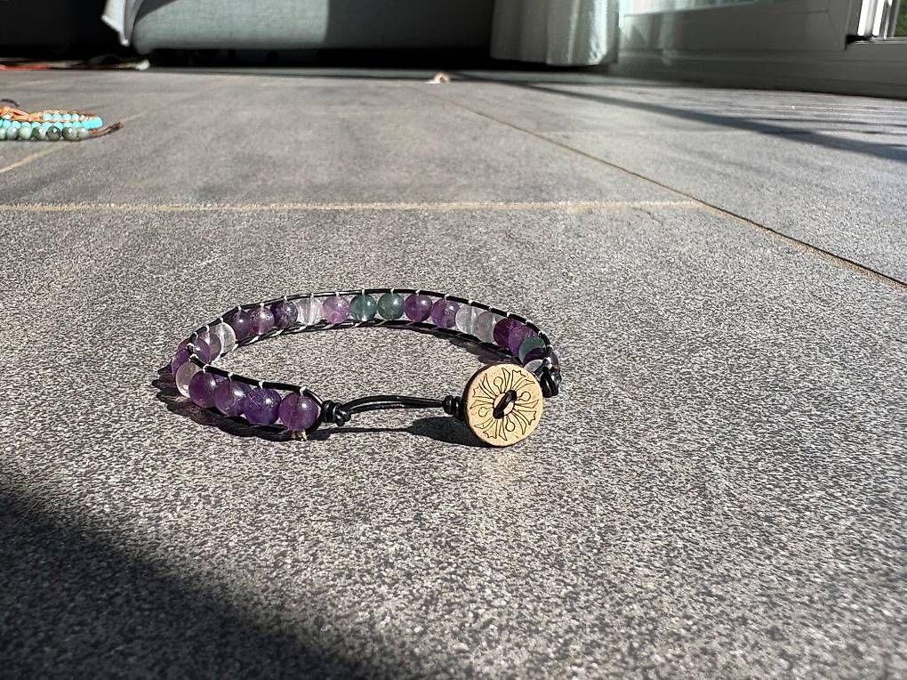Armbänder & -reifen: Bracciale macrame con fluorite – Gebraucht aus Salorino von Ann_db