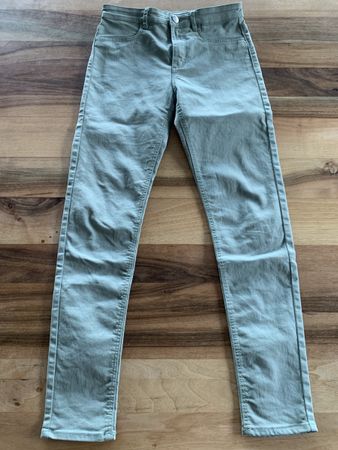 Denim Jeans H&M Mädchen Slim Grösse 146 olivgrün Jeanshose